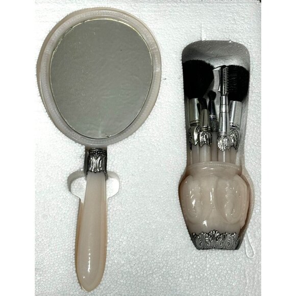 Vintage Victorian Classics Vanity Mirror & 6-Piece Brush Cup Set - Picture 6 of 12